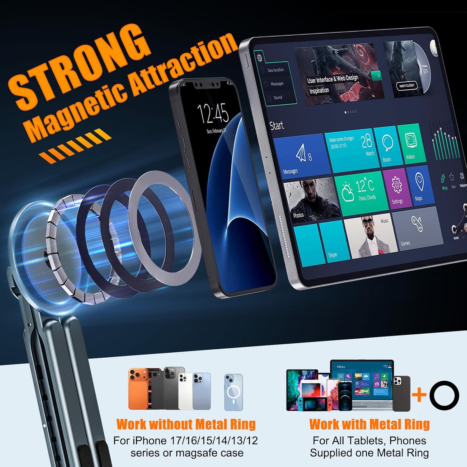 Portable 3-in-1 Laptop Stand & Tripod – Magnetic Holder for Laptop